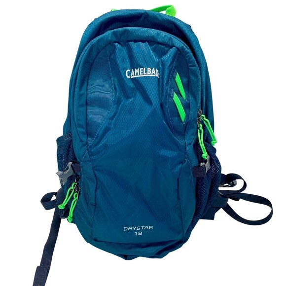 Camelbak Daystar 18 Hydration Backpack W/ 2.0L Bladder Blue & Green Lightweight
